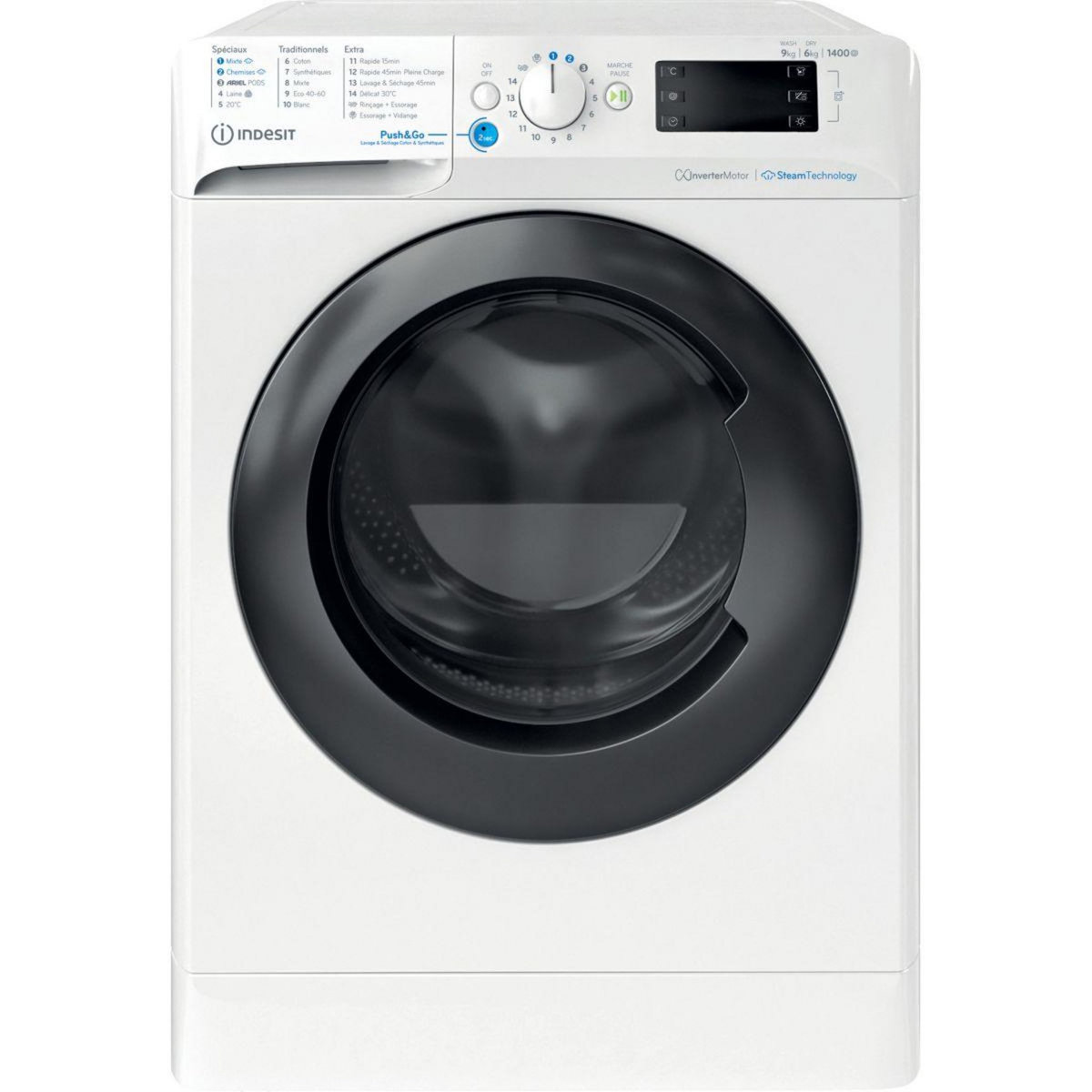 Indesit Lave linge séchant hublot BDE96435WKVFR