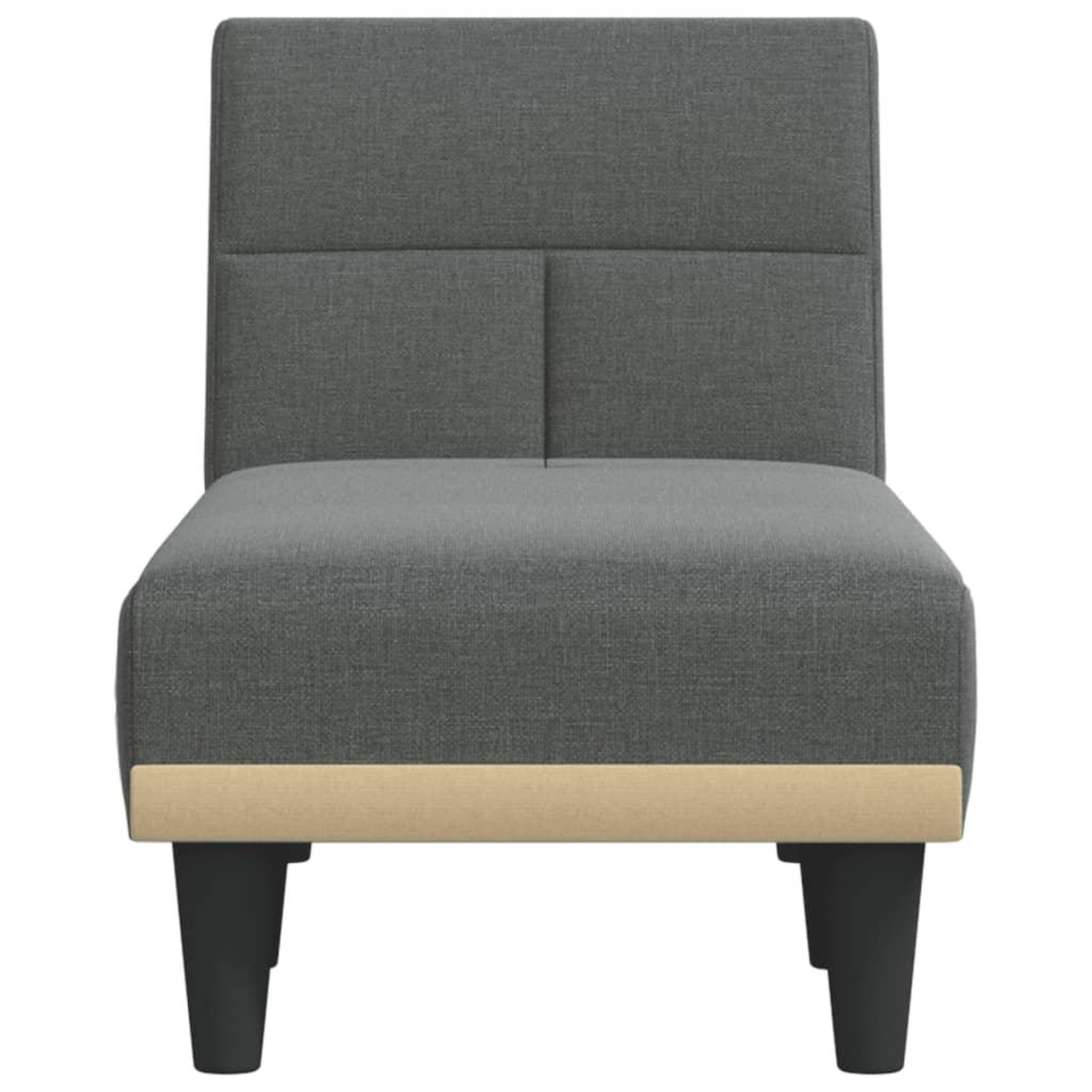 Voir la diapositive 4 : VIDAXL Chaise longue gris fonce tissu