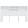 Voir la diapositive 3 : VIDAXL Armoire de tete de lit Blanc 180x19x103,5 cm