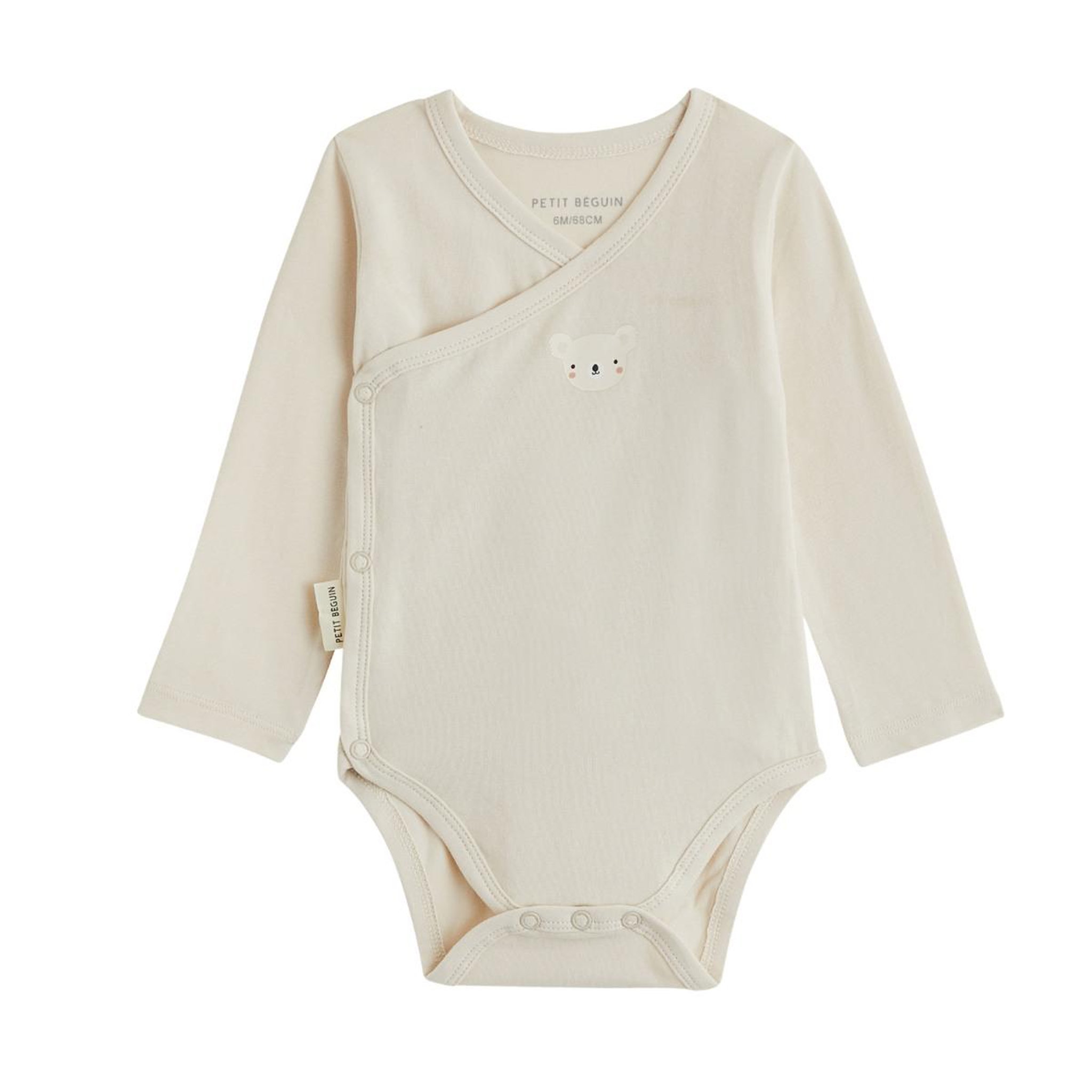 Voir la diapositive 5 : PETIT BEGUIN Lot de 3 bodies bébé manches longues ouverture croisée