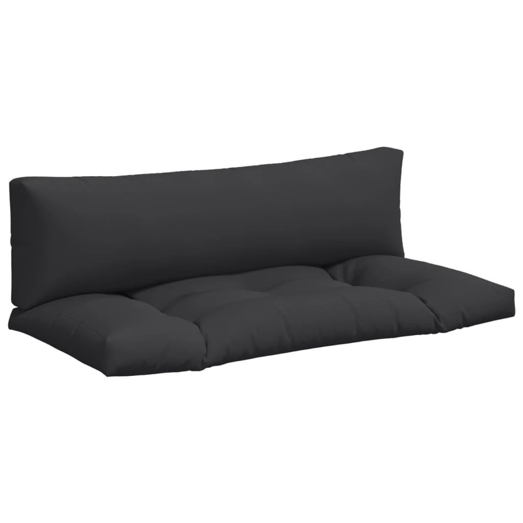 Voir la diapositive 2 : VIDAXL Coussins de palette lot de 2 noir tissu