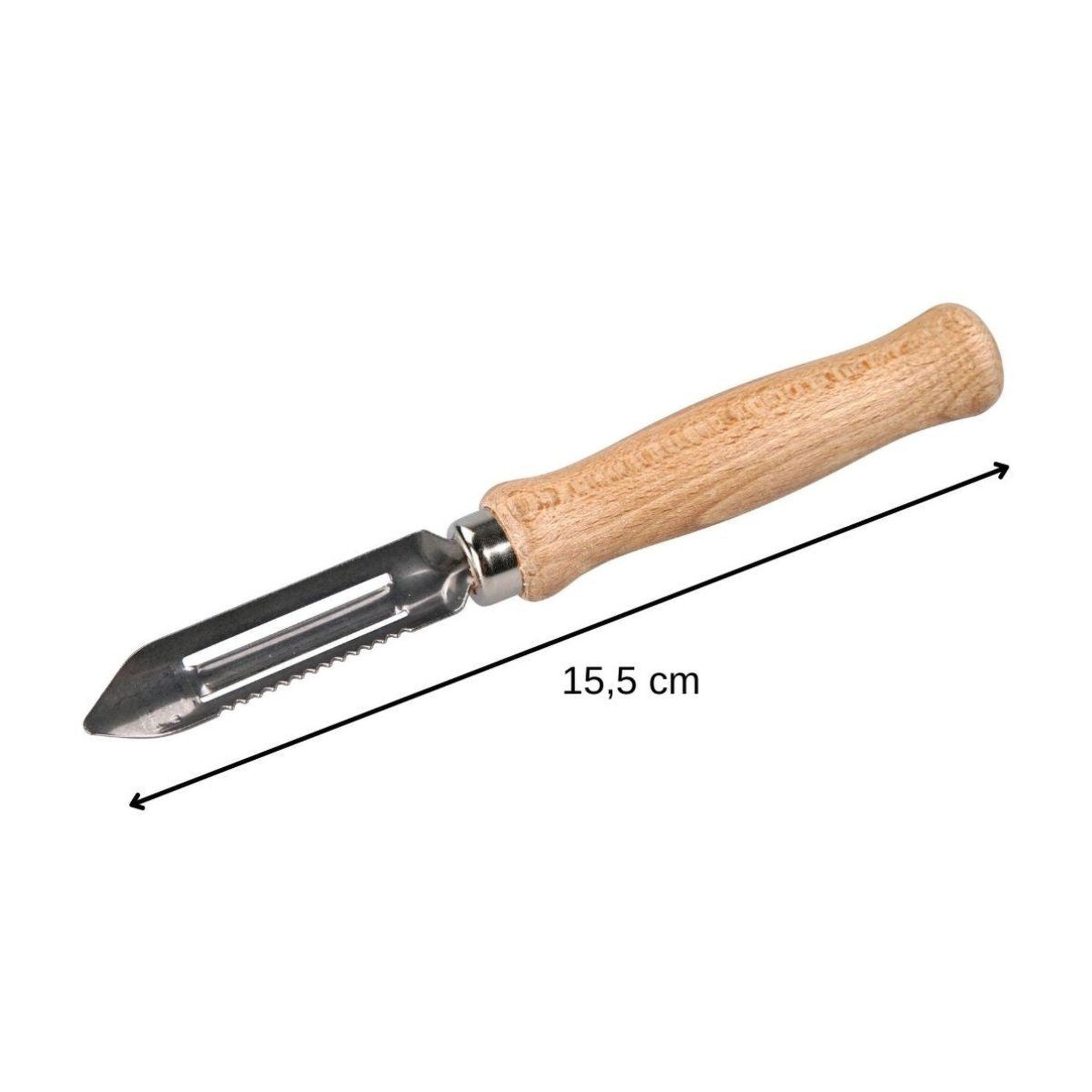 Voir la diapositive 3 : Fackelmann Lot de 2 éplucheurs à asperges manche en bois 15 cm fackelmann