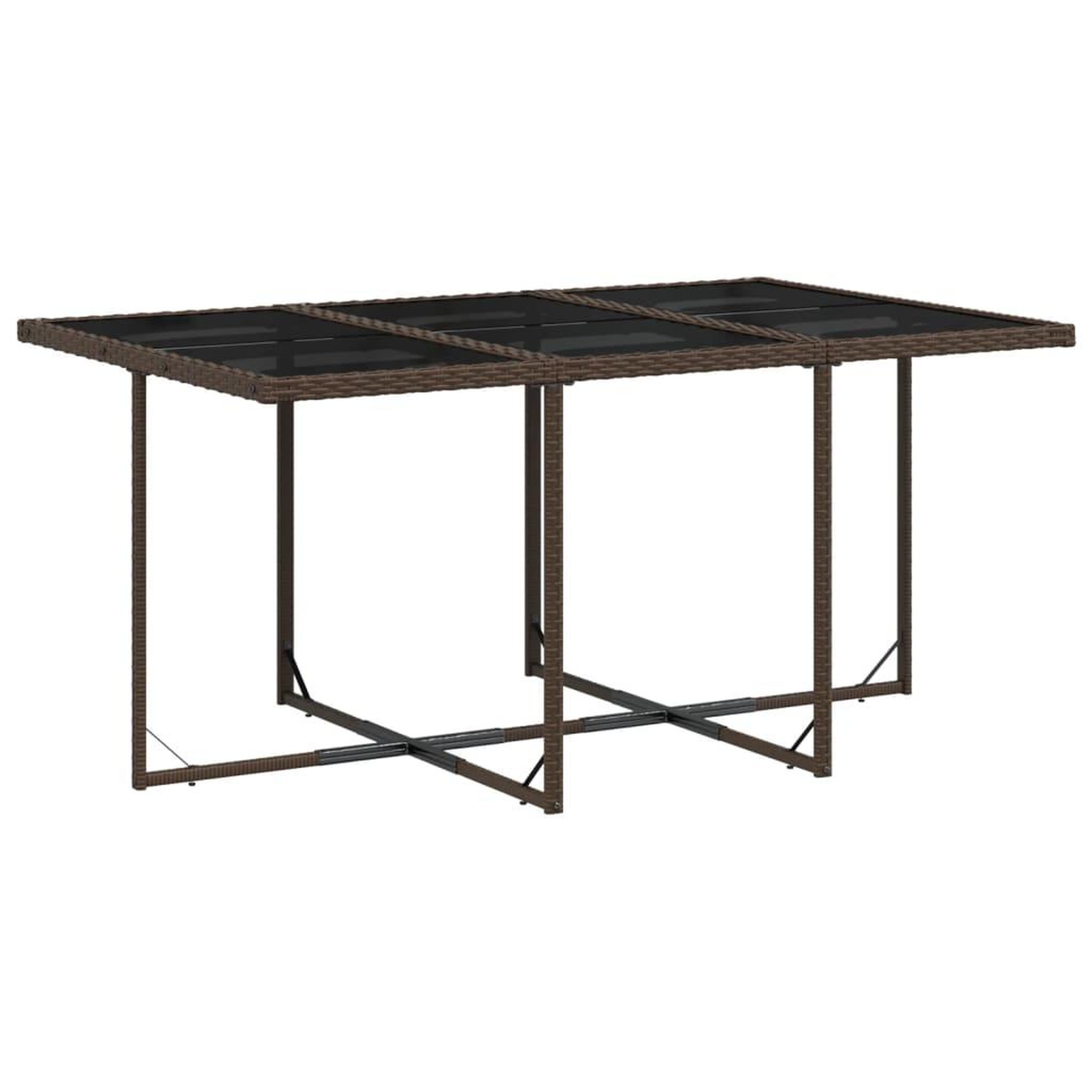 Voir la diapositive 4 : VIDAXL Ensemble a manger de jardin et coussins 11 pcs marron rotin