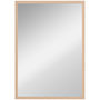 Voir la diapositive 1 : HOMCOM Miroir mural rectangulaire dim. 50L x 70H cm cadre MDF aspect bois clair