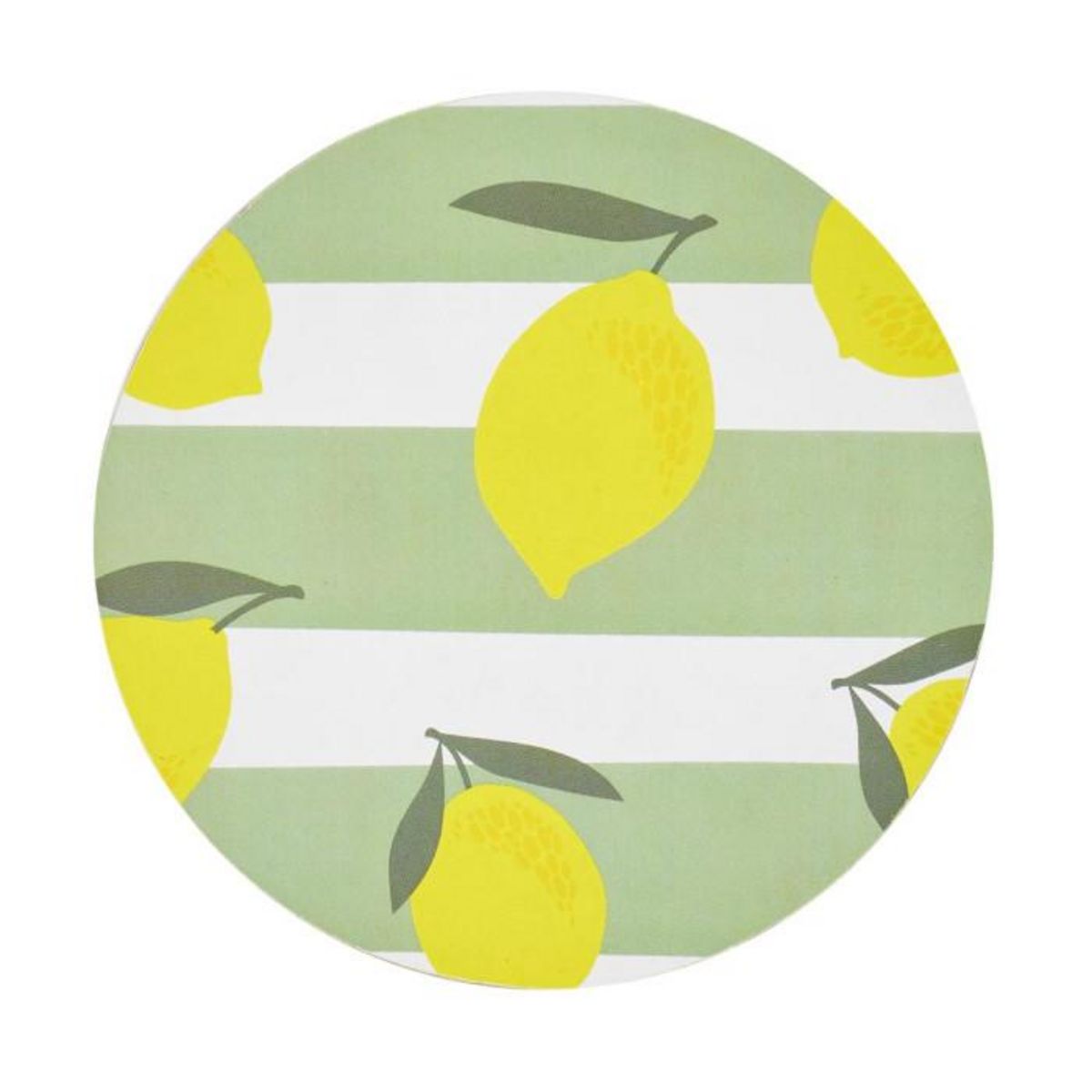 Paris Prix Lot de 4 Dessous de Verre  Bain de Soleil  10cm Vert & Jaune