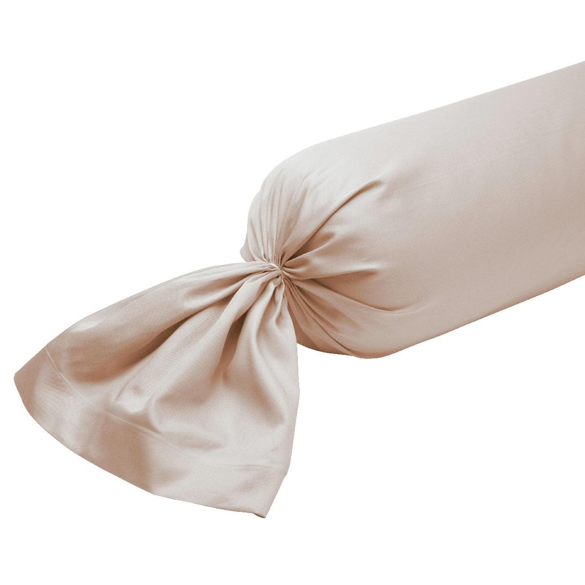DODO Taie de traversin harmonie satin de coton coloris beige. Coloris disponibles : Beige