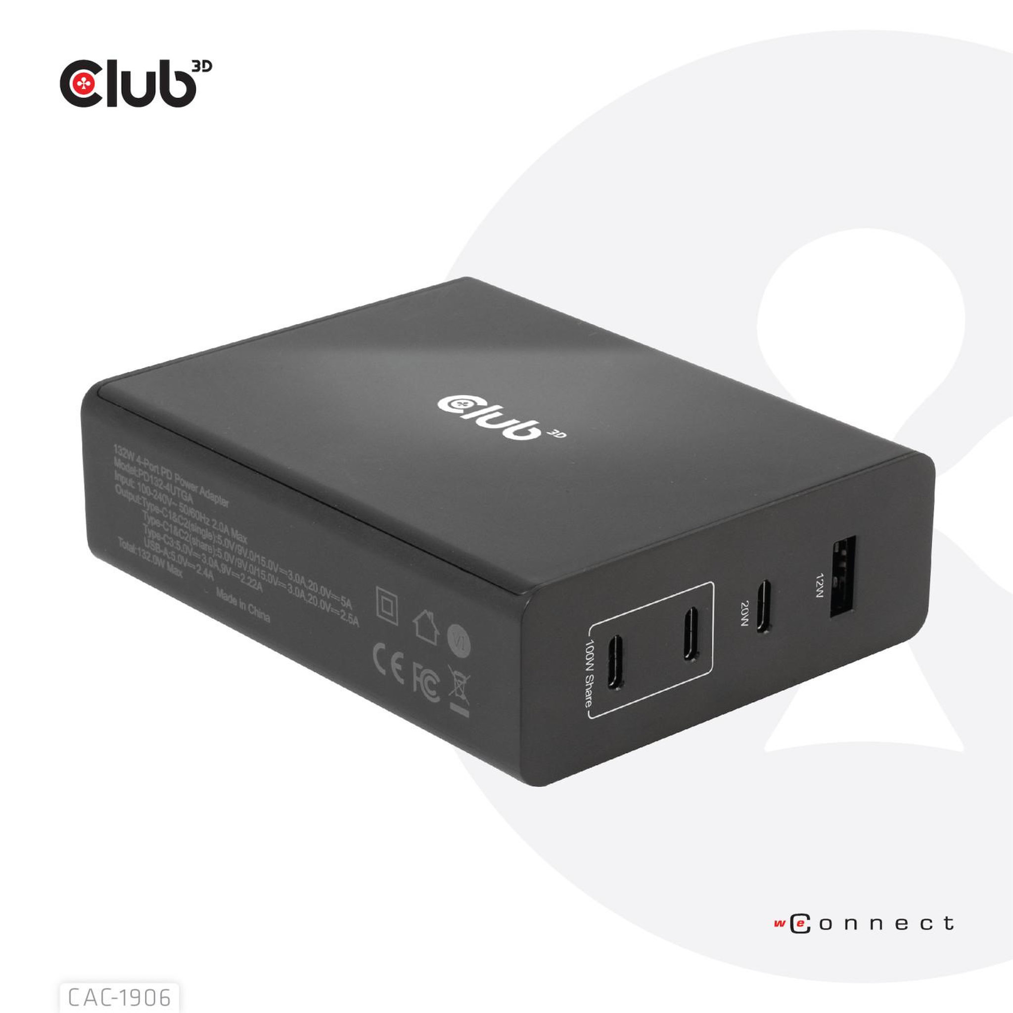Voir la diapositive 3 : CLUB 3D Club3d cac-1906 chargeur d'appareils mobiles universel noir cc intérieure