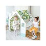 Habitat et Jardin Maisonnette pour enfant en bois  Bianelli  avec bureau - 114 x 93 x 120 cm - Blanc / Menthe