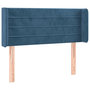 Voir la diapositive 2 : VIDAXL Tete de lit avec oreilles Bleu fonce 103x16x78/88 cm Velours