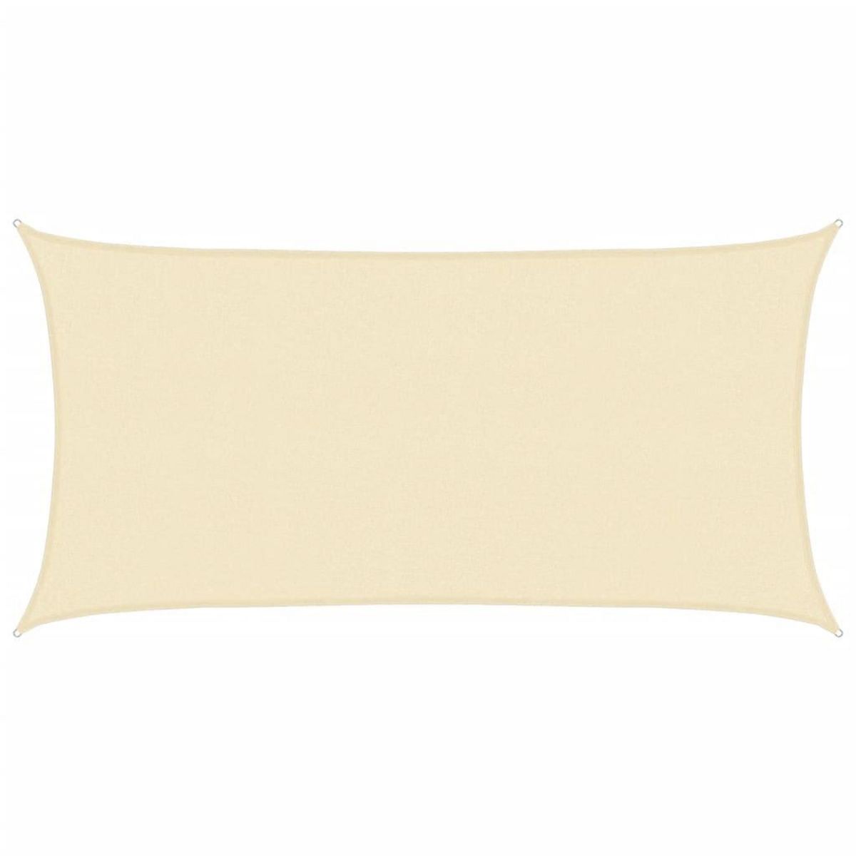 VIDAXL Parasol en PEHD rectangulaire 2x4 m Creme