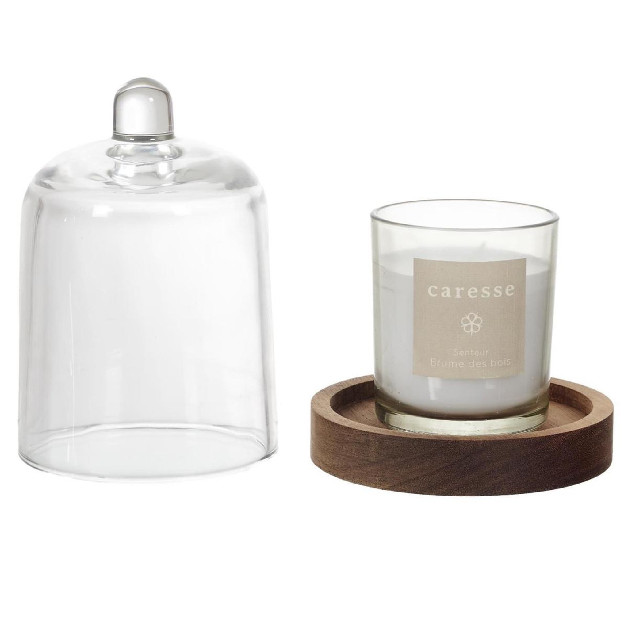 Voir la diapositive 3 : The Home Deco Factory Bougie parfumée cloche  caresse  90g brume des bois