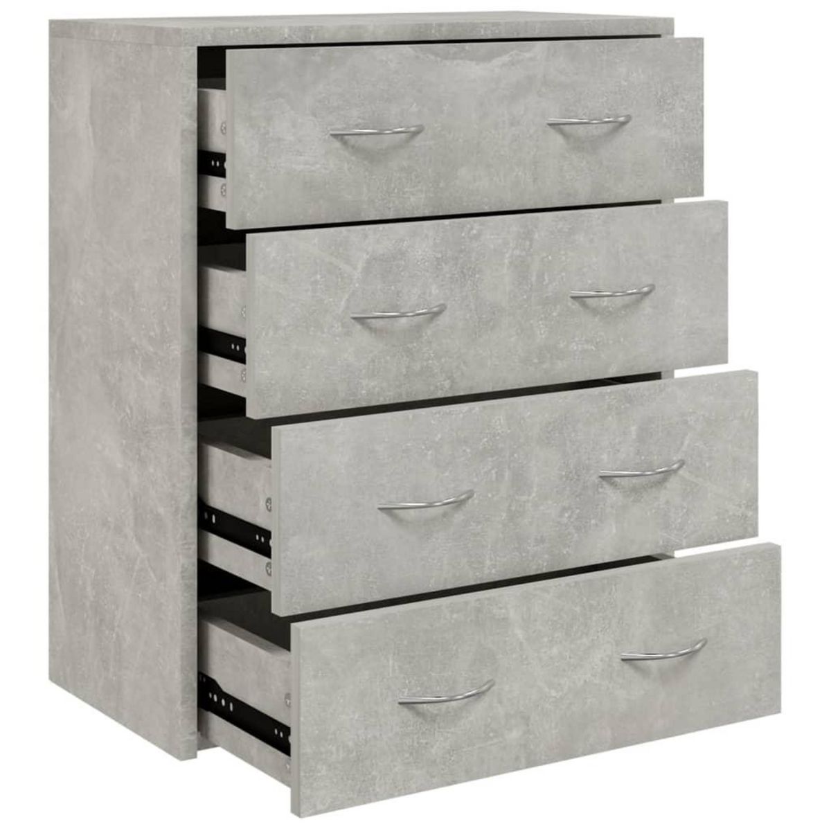 VIDAXL Buffet avec 4 tiroirs 60x30,5x71 cm Gris beton
