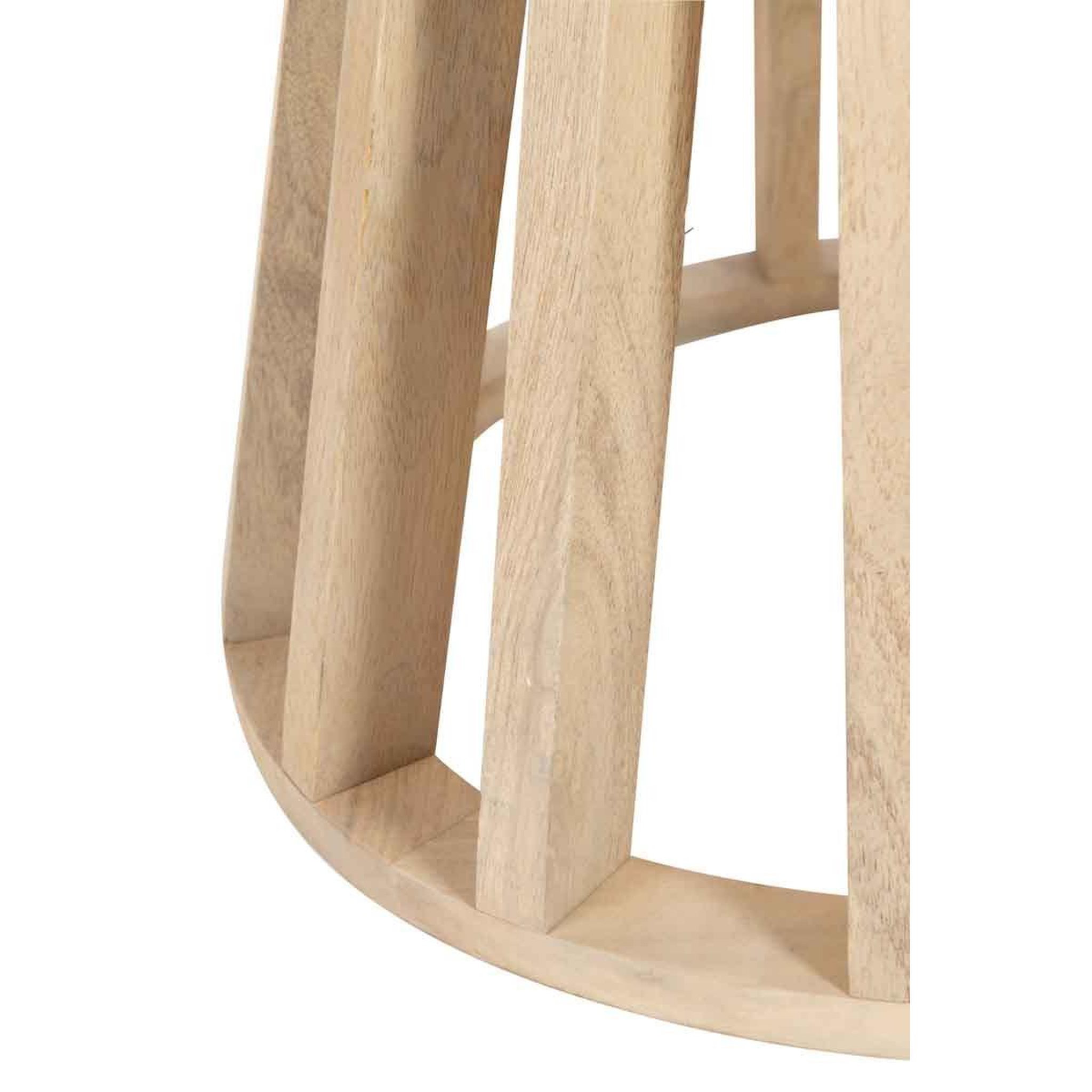 Voir la diapositive 3 : J-LINE Table de repas en bois  connie  110cm naturel