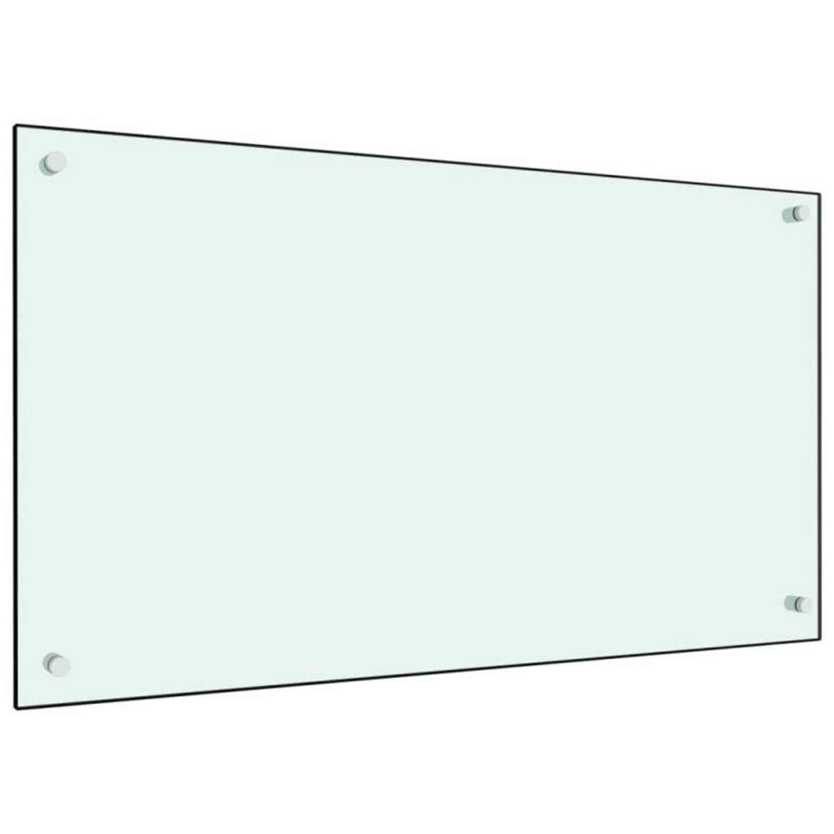 VIDAXL Dosseret de cuisine Blanc 90x50 cm Verre trempé