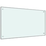 VIDAXL Dosseret de cuisine Blanc 90x50 cm Verre trempé