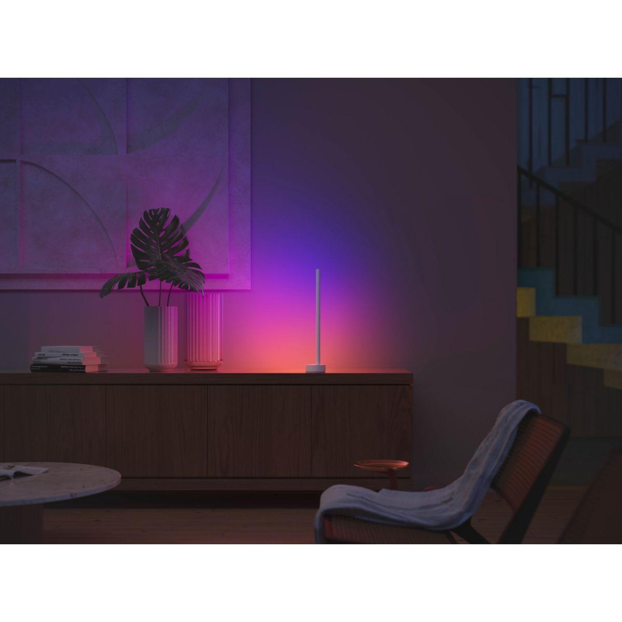Voir la diapositive 5 : PHILIPS HUE Lampe connectée Gradient Signe noir White&Color Ambiance
