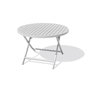 Voir la diapositive 5 : DCB GARDEN Table de jardin ronde pliante - 4/6 places - Aluminium - Gris - MARIUS
