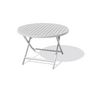 Voir la diapositive 5 : DCB GARDEN Table de jardin ronde pliante - 4/6 places - Aluminium - Gris - MARIUS