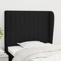 Voir la diapositive 1 : VIDAXL Tete de lit avec oreilles Noir 103x23x118/128 cm Tissu