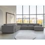 Voir la diapositive 2 : BEST MOBILIER Felix - canapé modulable panoramique d'angle gauche 7 places en tissu texturé