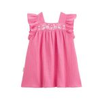 Petit Béguin Robe enfant en gaze de coton Bahamas. Coloris disponibles : Rose