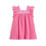 Petit Béguin Robe enfant en gaze de coton Bahamas. Coloris disponibles : Rose