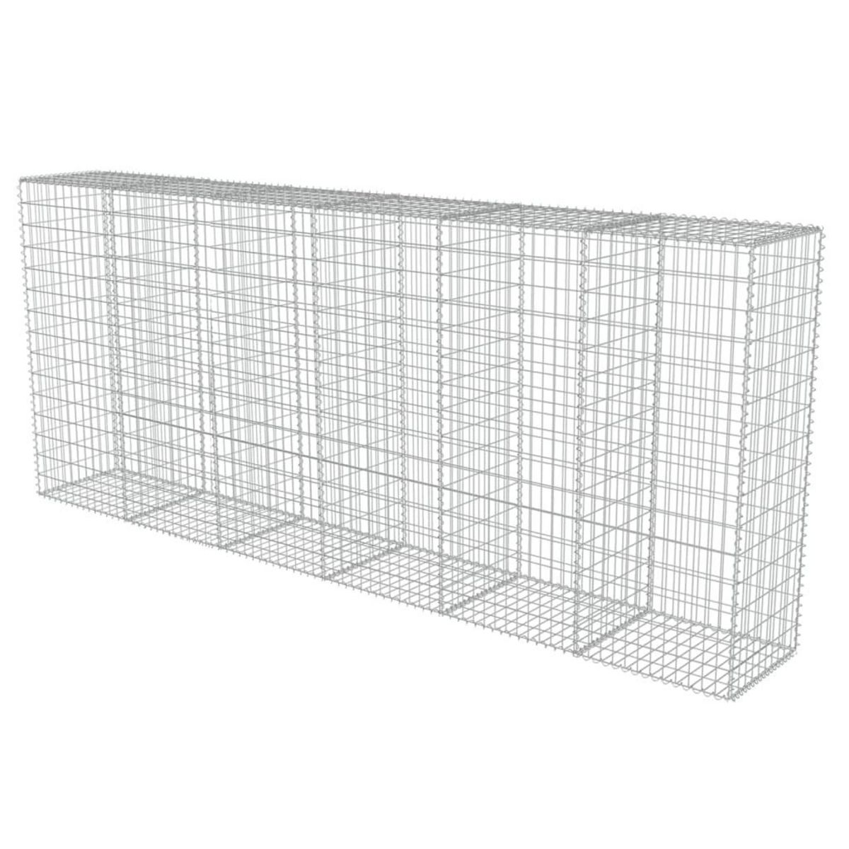 VIDAXL Mur en gabion avec couvercles Acier galvanise 300 x 50 x 150 cm