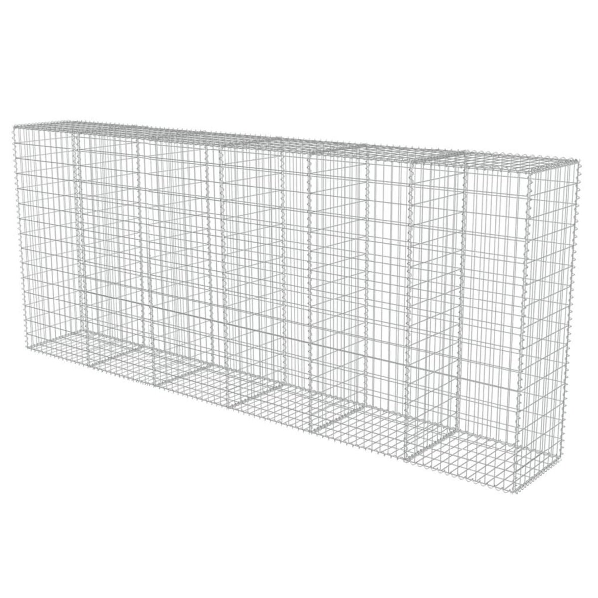 VIDAXL Mur en gabion avec couvercles Acier galvanise 300 x 50 x 150 cm