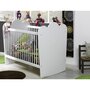 Chambre complète ELOISE : lit bébé à barreaux + commode + plan à langer + armoire
