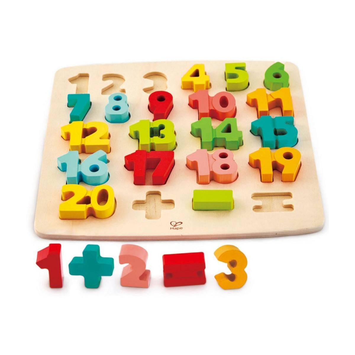Hape Puzzle en Bois pour Apprendre les Calculs de 1 à 20 - Éducatif et Amusant pour Enfants à Partir de 3 Ans