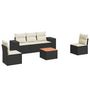 Voir la diapositive 2 : VIDAXL Salon de jardin 6 pcs avec coussins noir resine tressee