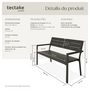 Voir la diapositive 6 : tectake Banc de jardin 2 places