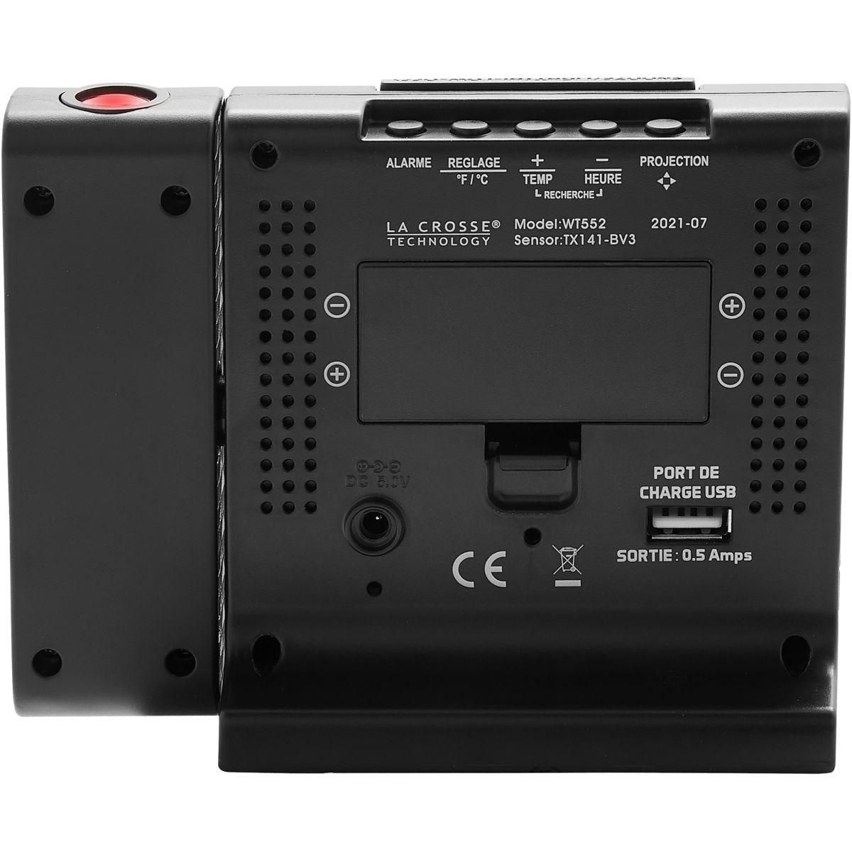 La crosse technology Réveil WT552 Noir