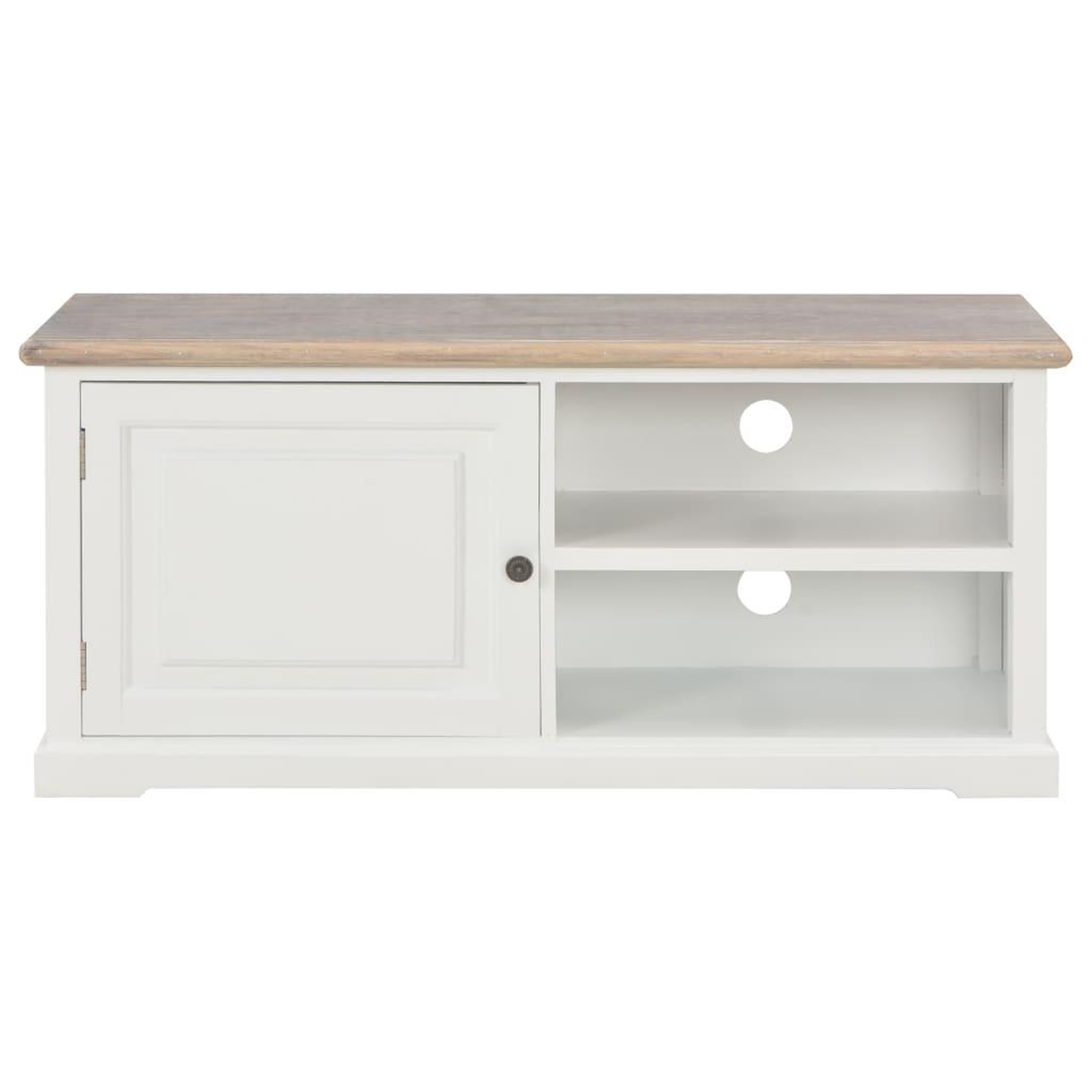 Voir la diapositive 3 : VIDAXL Meuble TV Blanc 90x30x40 cm Bois