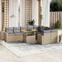 Voir la diapositive 1 : VIDAXL Salon de jardin avec coussins 10 pcs beige resine tressee