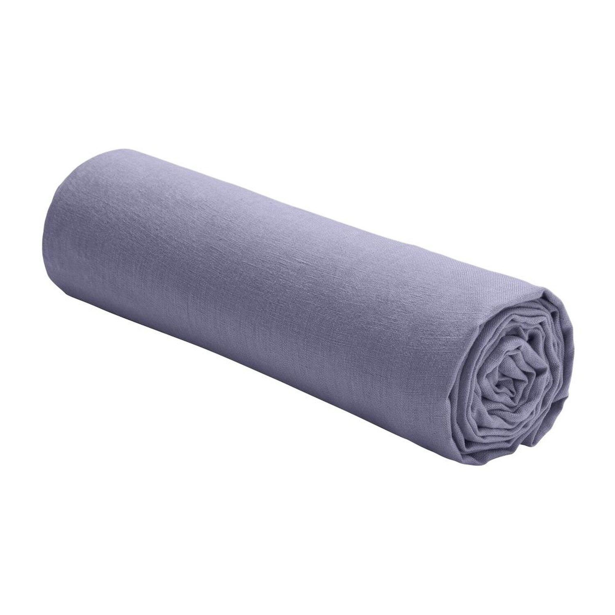 Voir la diapositive 2 : BATON ROUGE Drap housse 100% lin lavé 160g kiwi