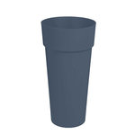 Eda Pot de fleur rond Toscane Ø 46 x H.65 cm - Bleu jean - Eda