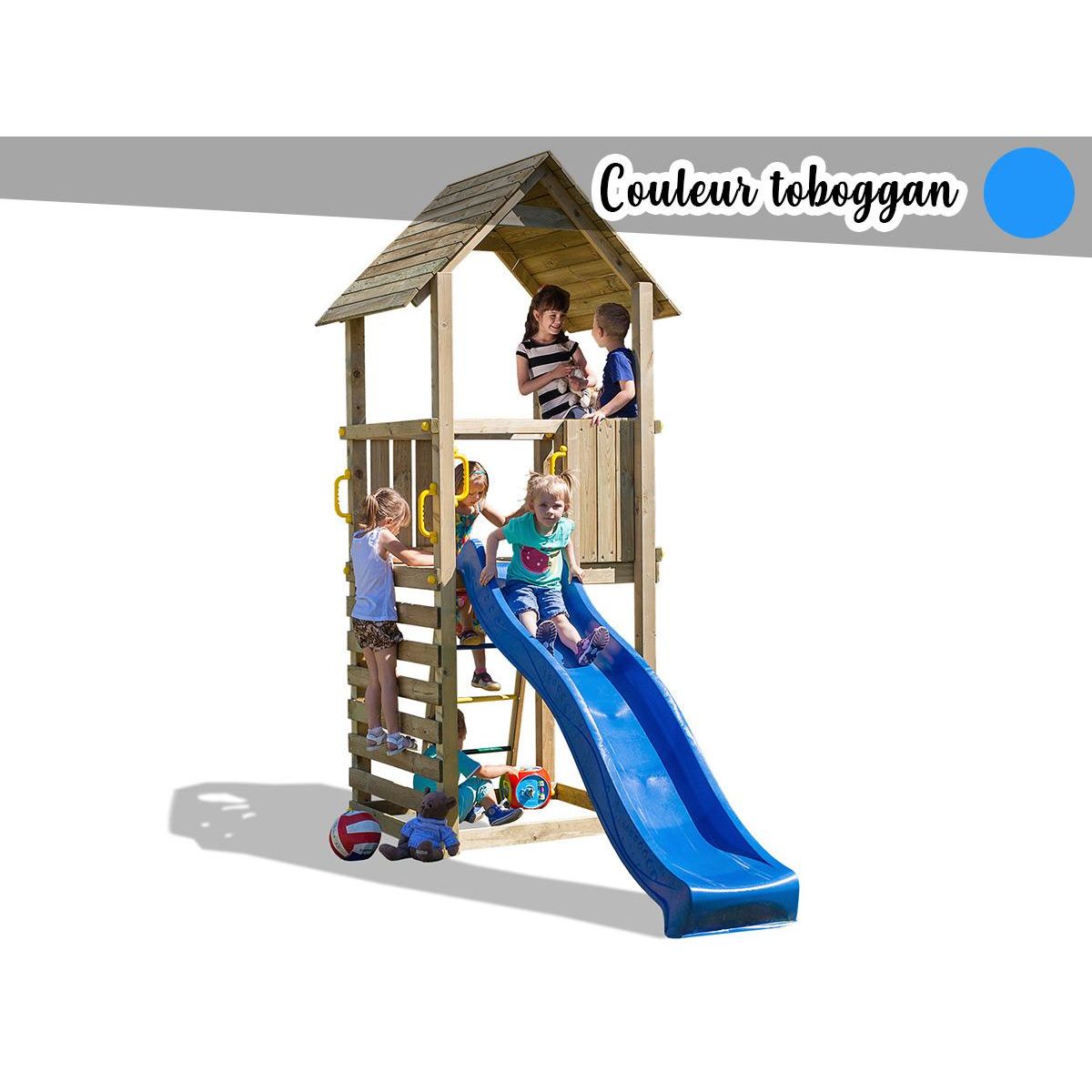 Fungoo Aire de jeux Carol 1 - Toboggan Bleu - Fungoo