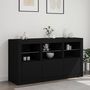 Voir la diapositive 3 : VIDAXL Buffet avec lumières LED noir 123x37x67 cm