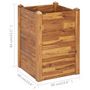 Voir la diapositive 6 : VIDAXL Lit sureleve de jardin 60x60x84 cm Bois massif d'acacia