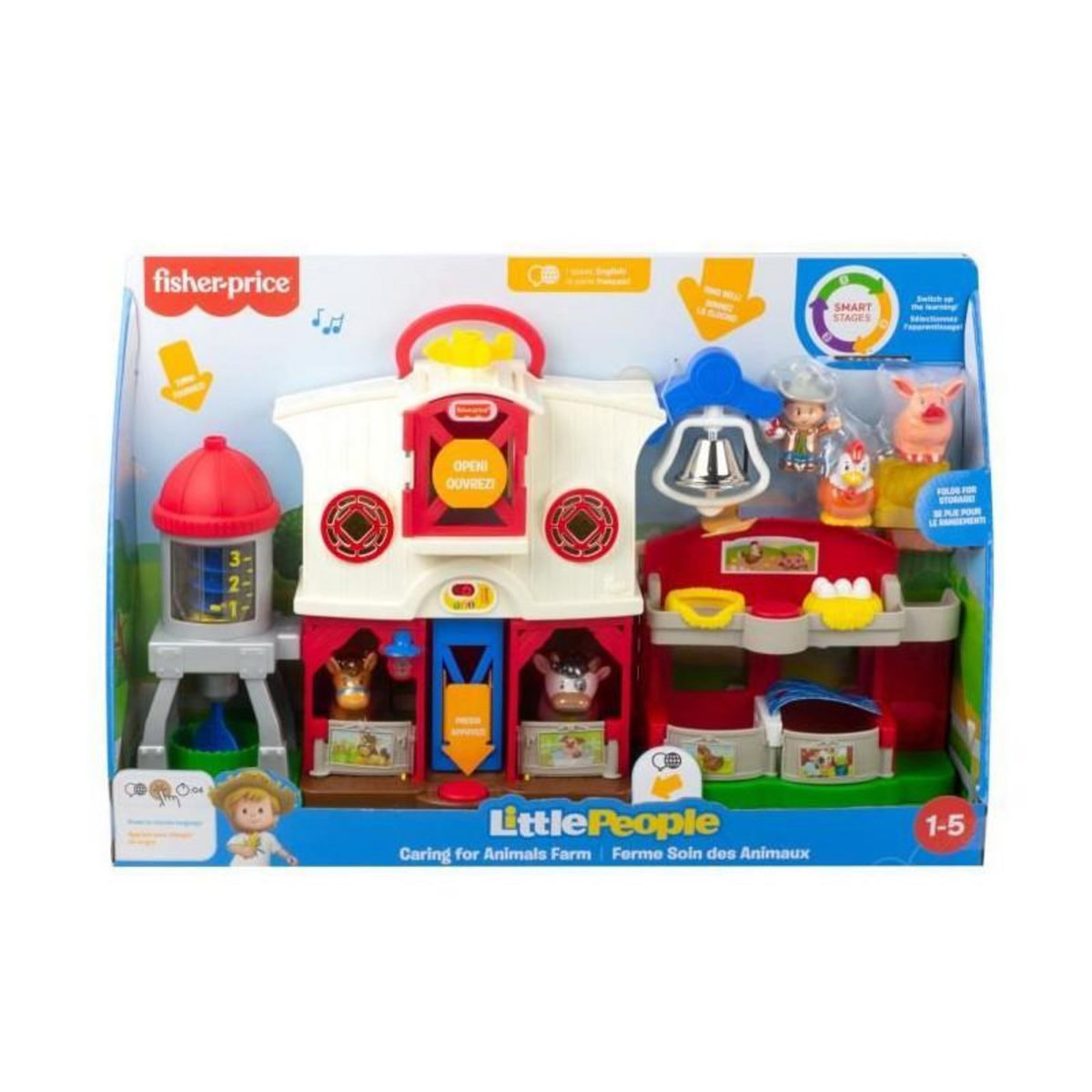 FISHER PRICE Fisher-Price - La ferme Little People - Jouet éducatif pour bébé des 12 mois - GXF15