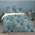 Home collection Parure housse de couette 100%polyester 72gsm grace. Coloris disponibles : Blanc