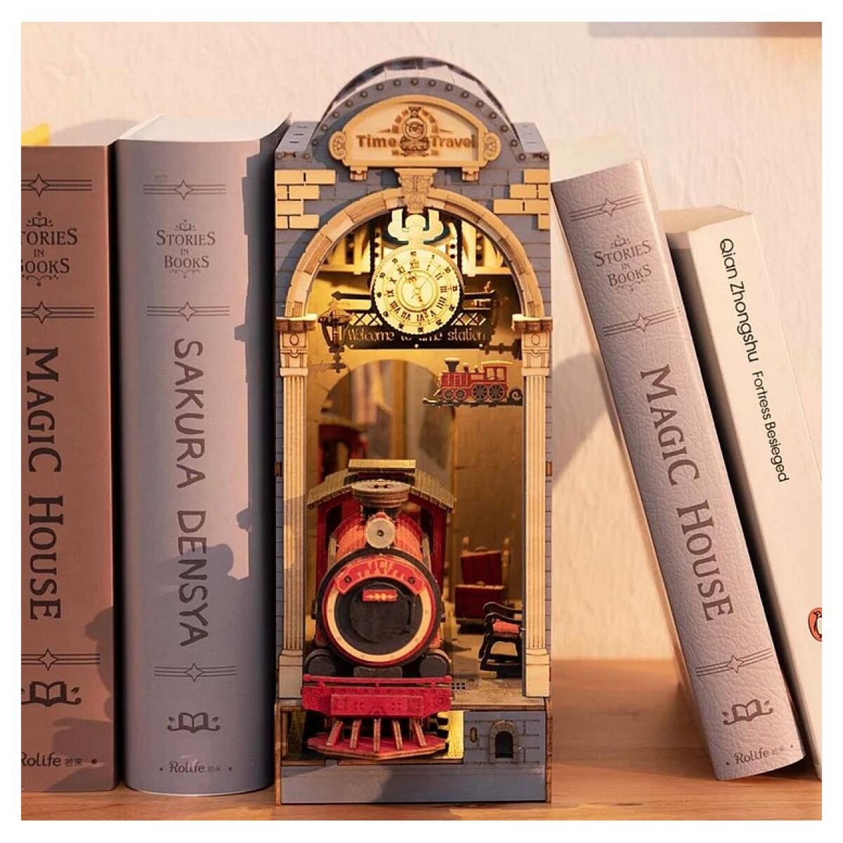 ROBOTIME Serre livre en bois Time Travel