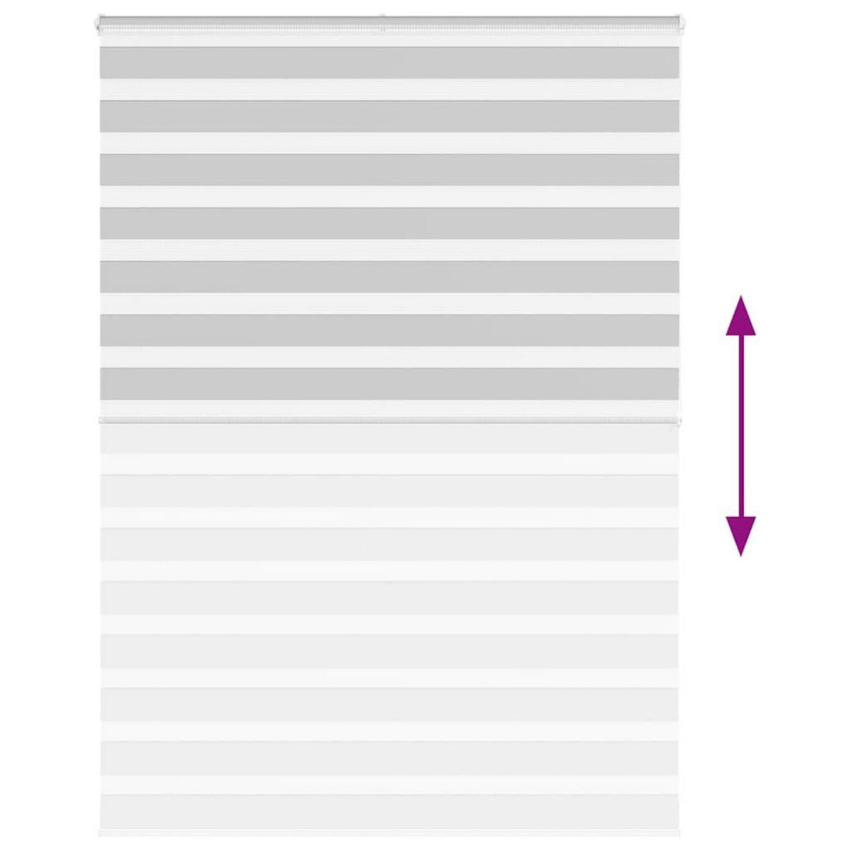 VIDAXL Store zebre gris clair largeur du tissu 160,9 cm polyester