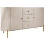 Voir la diapositive 2 : BEST MOBILIER Jaime - buffet bas 178 cm - 3 tiroirs, 2 portes et 2 étagères