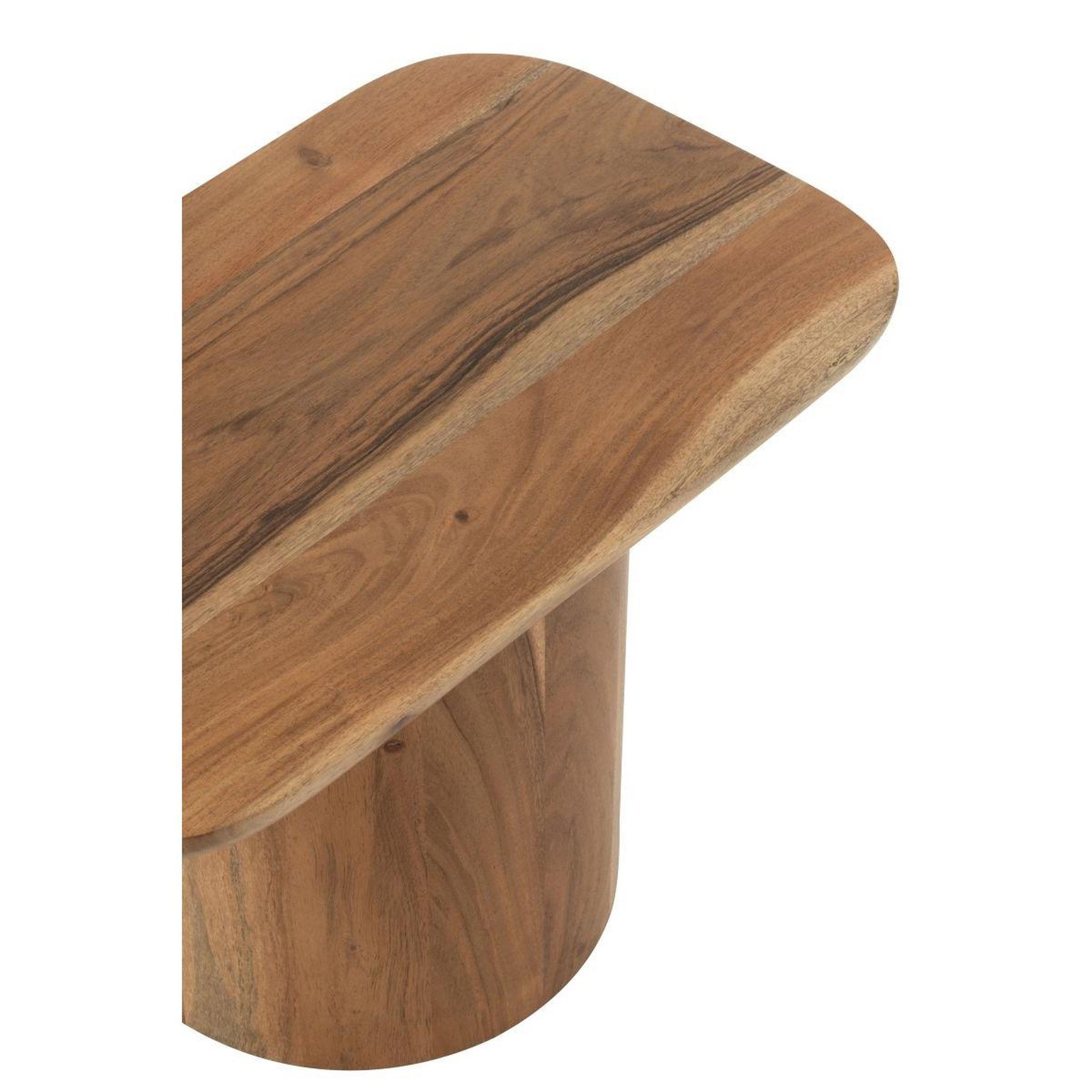 Voir la diapositive 4 : J-LINE Lot de 2 tables d'appoint en bois  glenda  60cm naturel