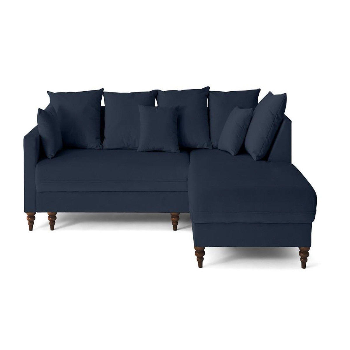 BEST MOBILIER Flamingo - canapé d'angle droit 4 places convertible en velours