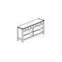 Voir la diapositive 5 : Buffet 4 portes 4 tiroirs chêne NATHAN L182cm