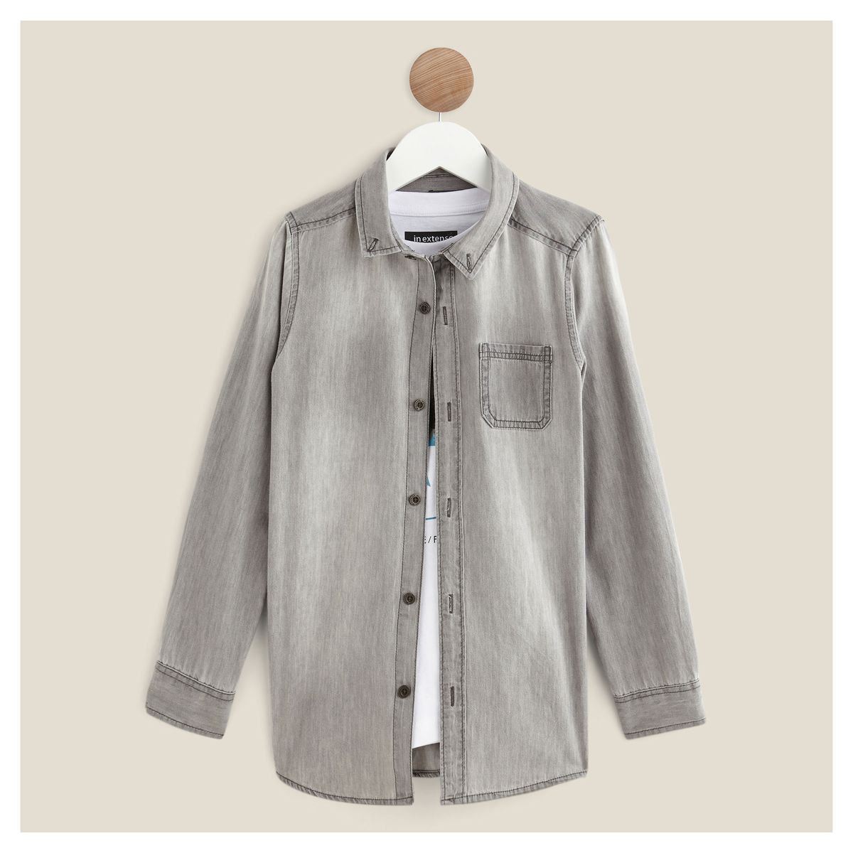 IN EXTENSO Chemise denim garçon