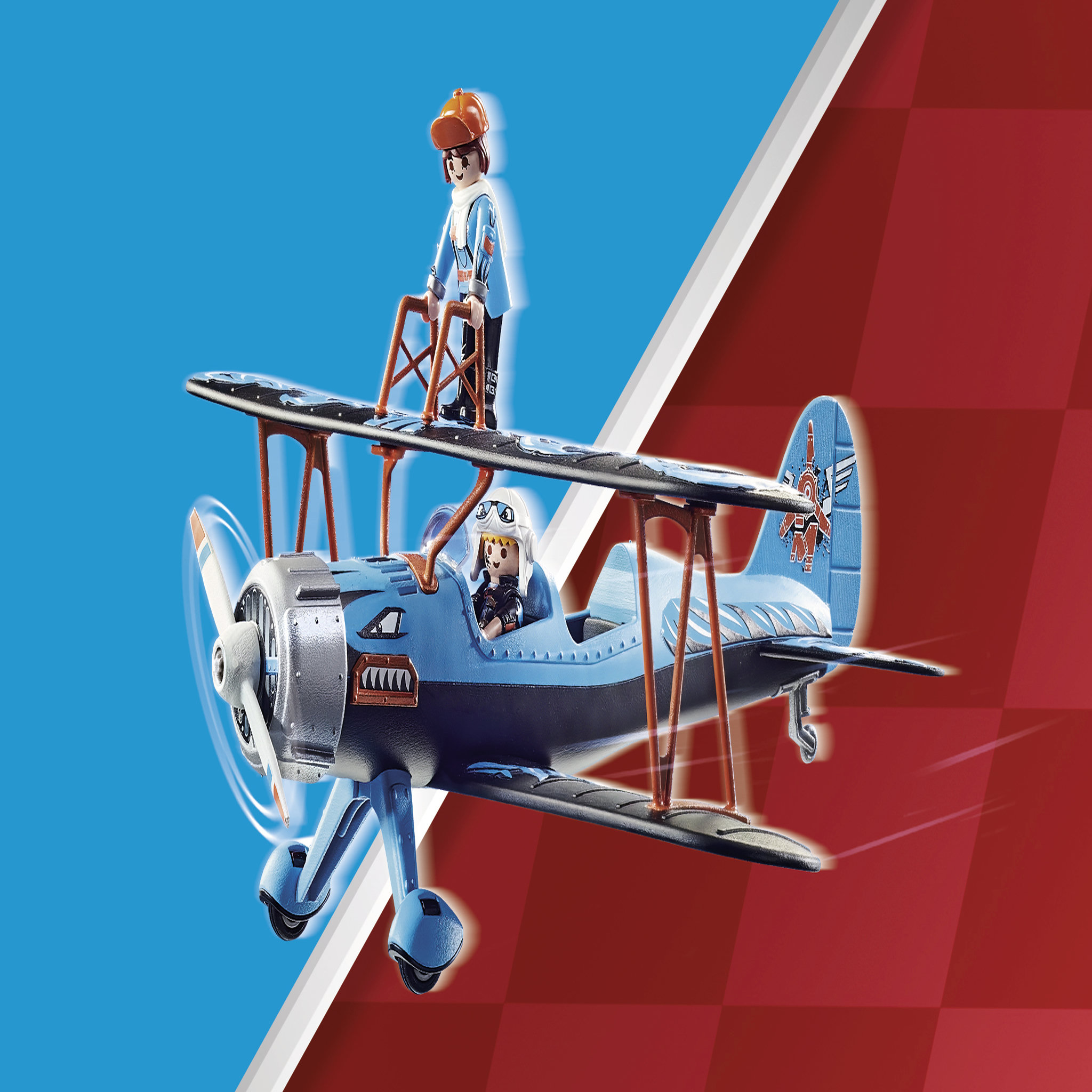 Voir la diapositive 2 : PLAYMOBIL 70831 - Air Stuntshow Biplan "Phénix"